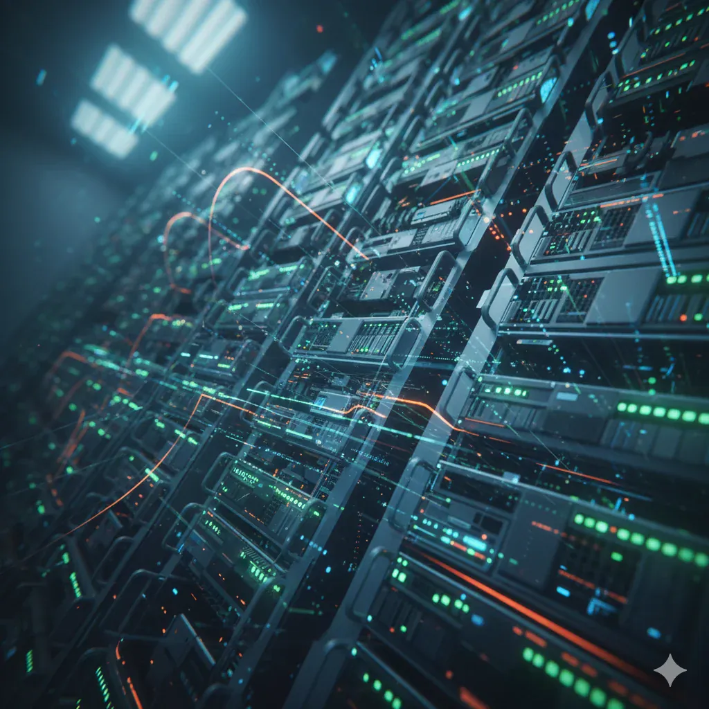 datamen dedicated servers, storage arrays and IT infrastructure in modern data center